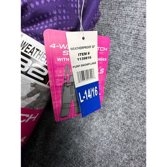 NWT 32 Degrees Girls Snow Ski Pants Size 14/16 Purple Weatherproof - Picture 4 of 6